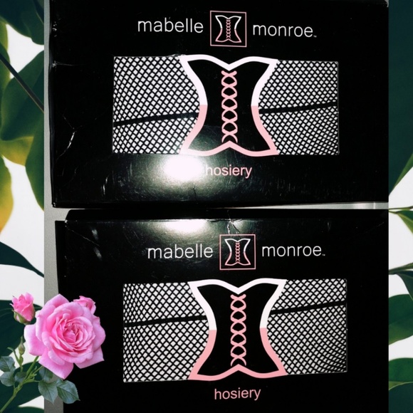 Mabelle Monroe Accessories - Bundle 2 pair Fishnet Back Seam Stockings S / M